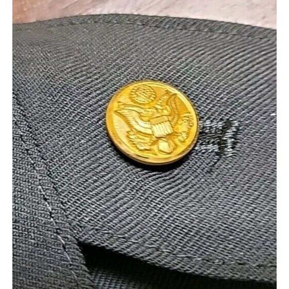 Vintage Army Issued Patch Jacket 38 Reg Dress Uniform Dark Green USA Gold Button - Picture 3 of 9